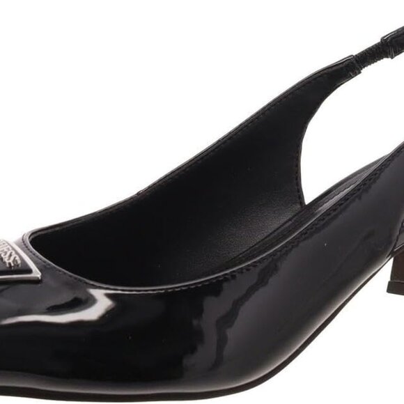 Women's Faux Leather Pointed Toe Slingback Pumps 8.5 Heel Dress Shoes - Picture 1 of 3